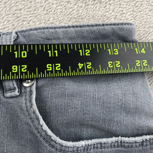 Loft Womens Jeans Size 28/6 Curvy Skinny High Rise Ankle Frayed Hem Gray Denim - Picture 5 of 16